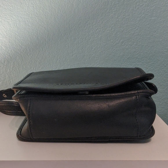 Vintage Sports Coach 80s black leather crossbody - Picture 3 of 8